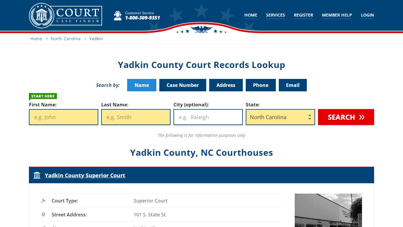 Yadkin County Court Records | NC Case Lookup